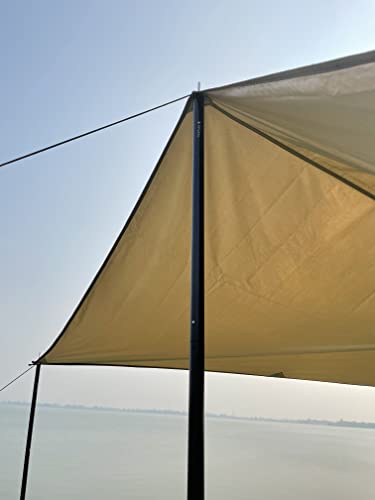 Sutekus Camping Tarp Hammock Rain Fly Waterproof Tent Tarp Lightweight Backpacking 12FT Extra Large Footprints for Camping Boat RV Or Pool Cover