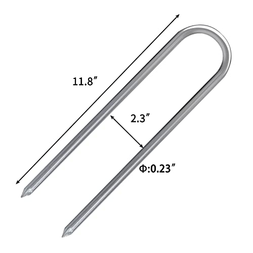 Sutekus Trampoline Stakes Wind Stake Heavy Duty U Shape Steel Ground Anchors for Trampoline Garden Camping Soccer Goals