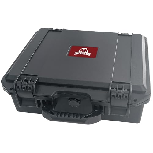 Sutekus Hard Pistol Case Handgun Case Waterproof Pistol Carrying Cases With Foam Gun Accessories