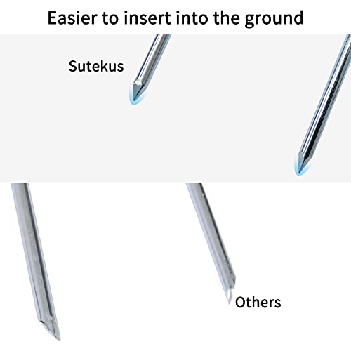 Sutekus Trampoline Stakes Wind Stake Heavy Duty U Shape Steel Ground Anchors for Trampoline Garden Camping Soccer Goals