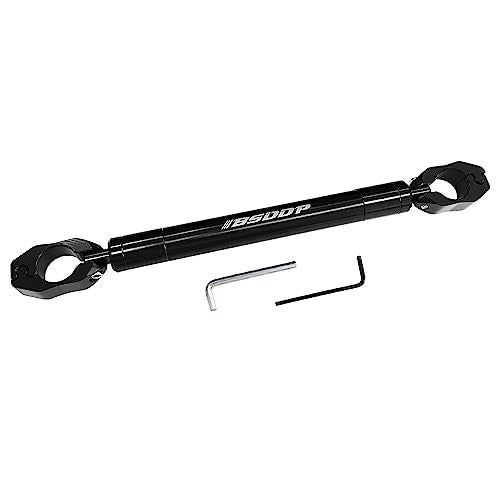 Sutekus Universal Adjustable Motorcycle Handlebar Brace with 7/8″(22mm) Clamp Diameter Aluminum Alloy Motorbike Balance Beam Handlebar Crossbar, Black