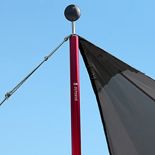 Sutekus Aluminum Tent Poles Kit Adjustable Tent Tarp Poles Replacement Accessories Multifunction Camping Shelters Stand Canopy Awning Support 2 Poles