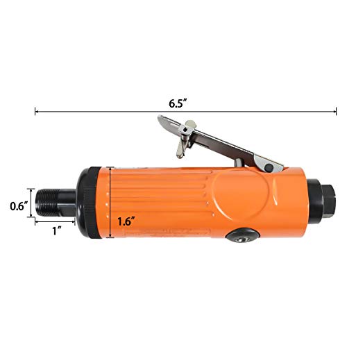 Sutekus 1/4" Air Die Grinder KIT Rotary Air Compressor Tool Set Pneumatic Sander Compact Air Throttle with 1/4 and 1/8 inch Collets