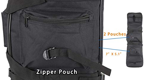 Sutekus Tactical Double Gun Case, Rifle Case, Padded Rifle Storage Backpack Integrated Pistol and Magazine Storage (3 Sizes)
