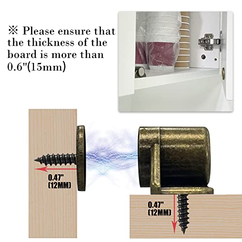 Sutekus Magnetic Cabinet Catch with Screws, Closure Hardware Magnet Closer Door Latch for Cabinet Kitchen Shutter Closet,4 Pack