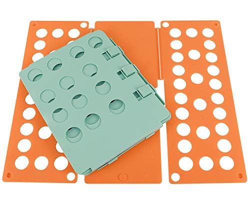 Sutekus Clothes Folder Shirt Folding Board T-Shirt Folder Easy and Fast Flipfold for Adults & Kids 2 Pack