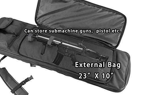 Sutekus Tactical Double Gun Case, Rifle Case, Padded Rifle Storage Backpack Integrated Pistol and Magazine Storage (3 Sizes)