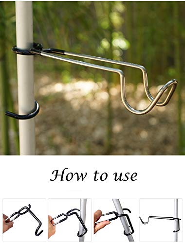 Sutekus Camping Hook Hanger Tent Accessories Multifunction Camping Lantern Hook Non-Slip Lamp Hanger 2Pack