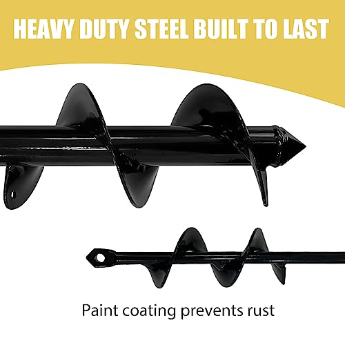 Sutekus Auger Drill Bit for Planting Heavy Duty Garden Auger Spiral Drill Bit Easy Bulb Auger Planter Tool for Bedding Digging Plants Flowers
