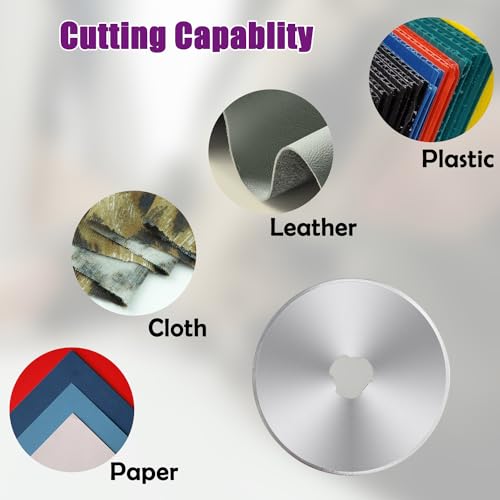 Sutekus 45mm Rotary Cutter Blades 36 Packs Replacement Blades for Crafts Quilting Scrapbooking Sewing, Compatible with Fiskars Olfa Martelli Truecut Cutter