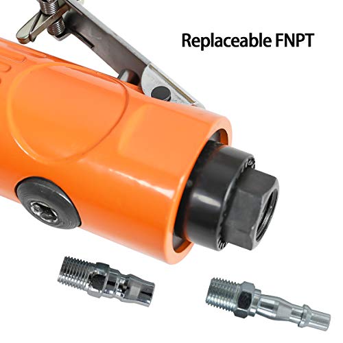 Sutekus 1/4" Air Die Grinder KIT Rotary Air Compressor Tool Set Pneumatic Sander Compact Air Throttle with 1/4 and 1/8 inch Collets