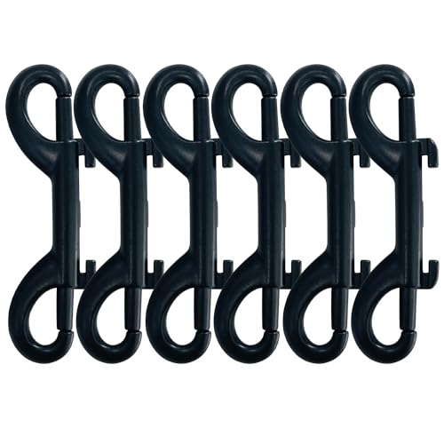 Sutekus Bolt Snaps Double Ended Hooks 3.5" Zinc Alloy Trigger Chain Clips for Water Bucket Dog Leash Sling Feed Buckets, 6 Pieces