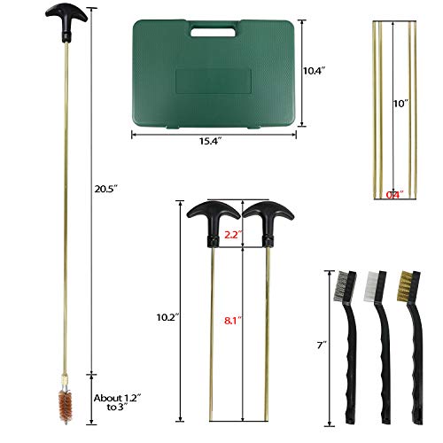 Sutekus Gun Cleaning Kit Universal Guns Cleaning Tools for Hunting Rilfe Handgun Pistol Shotgun with Carrying Case