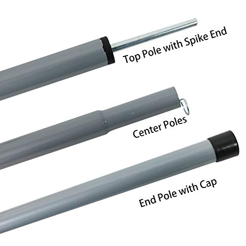 Sutekus Steel Rod Tent Pole Replacement Accessorie 2pc/Set Adjustable Bars