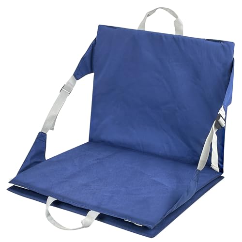 Sutekus Stadium Seat Cushion Waterproof Nylon Portable Bleacher Cushion Ultralight Seat Padding with Back Support for Sports Fishing Kayaks Camping