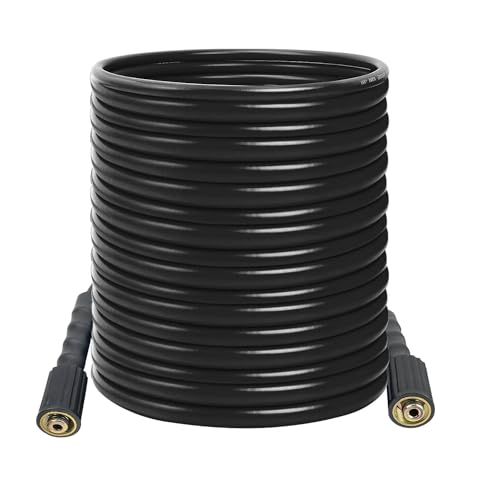 Sutekus Pressure Washer Hose Universal 1/4” Power Washer Hose Replacement Compatible With M22 Fittings 4200PSI, 50FT