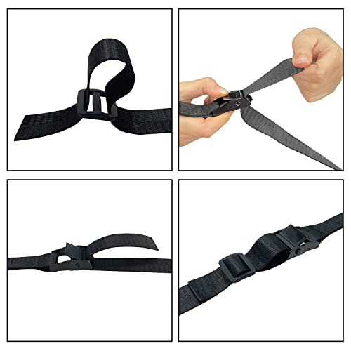 Sutekus Cargo Lashing Strap 1“ Tie Down Straps Utility Straps Adjustable Securing Straps for Cargo Luggage Bicycles Kayaks Motorcycles, 2Pack