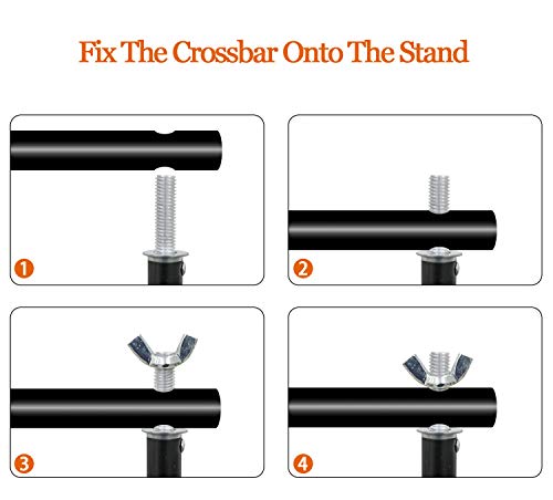 Sutekus Photo Backdrop Stand Adjustable Background Support Kit with Spring Clamps for Portrait Photography Video Studio