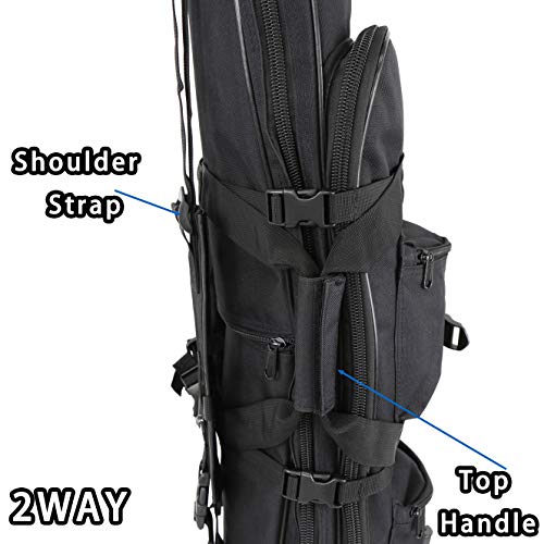 Sutekus Tactical Double Gun Case, Rifle Case, Padded Rifle Storage Backpack Integrated Pistol and Magazine Storage (3 Sizes)