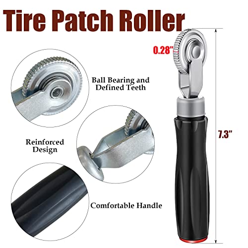 Sutekus Tire Patches Tool Kit Tire Patch Roller and Tire Buffer Wheel Tire Repair Tool Kit for Air Tire Buffer