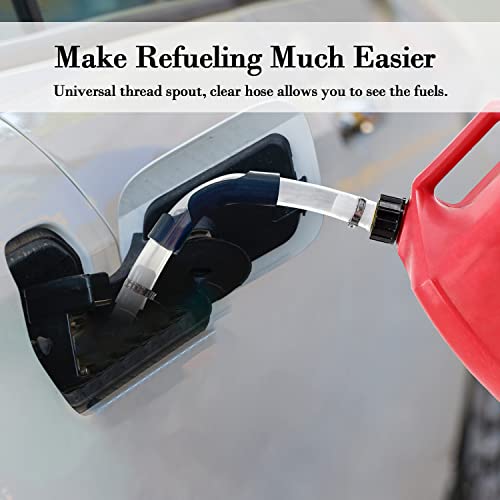 Sutekus Racing Fuels Filler Hose Rugged Utility Jug Hose With Valve Shut & Hose Bender for Racing Fuel Jugs Utility Container Gas Can Fuel Tank