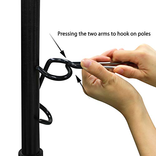 Sutekus Camping Hook Hanger Tent Accessories Multifunction Camping Lantern Hook Non-Slip Lamp Hanger 2Pack