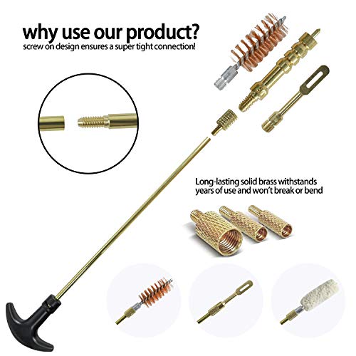 Sutekus Gun Cleaning Kit Universal Guns Cleaning Tools for Hunting Rilfe Handgun Pistol Shotgun with Carrying Case
