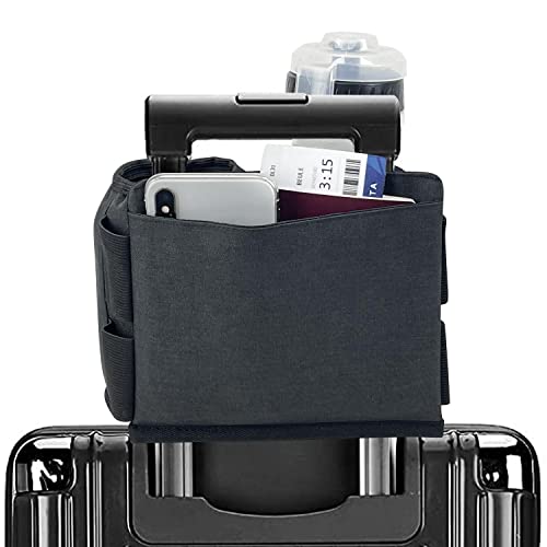 Sutekus Luggage Cup Holder Foldable Travel Drink Beverages Caddy Free Hand Drinks Carrier with Thermal Insulation Essential Flight Attendant Accessories