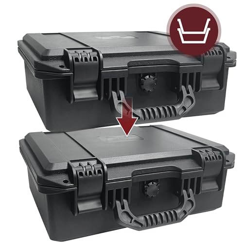 Sutekus Hard Pistol Case Handgun Case Waterproof Pistol Carrying Cases With Foam Gun Accessories