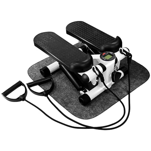 Sutekus Stair Stepper for Exercises Mini Stepper with 330LB Weight Capacity Total Body Workout Equipment with Resistance Band and Floor Mat