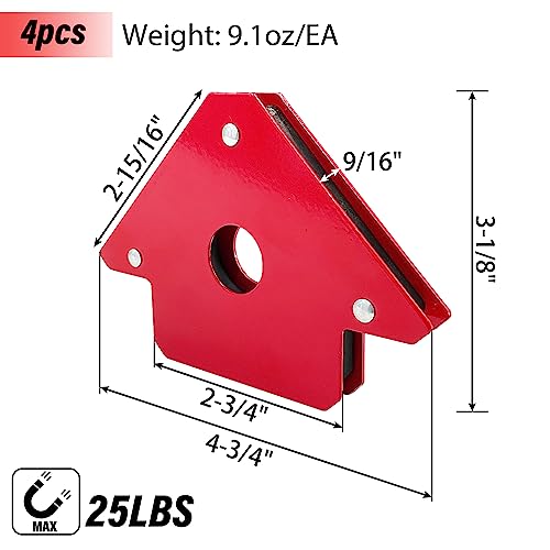 Sutekus Welding Magnet Arc Welding Electrode Holder Welding Magnets and Clamps 45, 90, 135 Degree Metal Working Mig Tools And Equipment