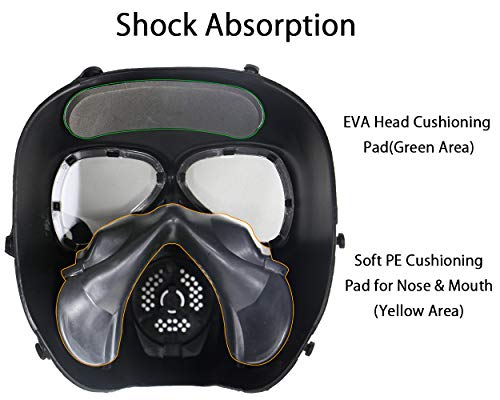 Sutekus M04 Airsoft Mask Full Face Skull CS Mask with Fan