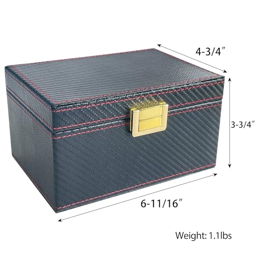 Sutekus Faraday Box Carbon Fiber Key Fob Protector Car Key Safe Protector RFID Signal Blocking Cages Signal Shielding Box