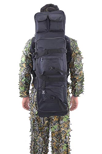 Sutekus Tactical Double Gun Case, Rifle Case, Padded Rifle Storage Backpack Integrated Pistol and Magazine Storage (3 Sizes)