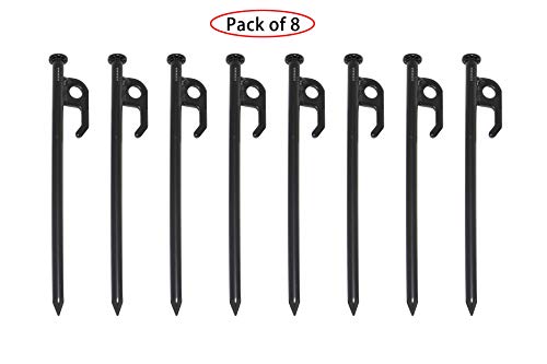 Sutekus Tent Stakes,Tent Pegs Heavy-Duty Steel,with Storage Bag