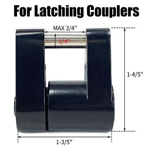 Sutekus Keyed Alike Trailer Coupler Lock, Dia 1/4 Inch, 3/4 Inch Span, Trailer Hitch Lock Heavy-Duty Steel Trailer Tongue Locks for Tow Boat RV Truck Car Coupler