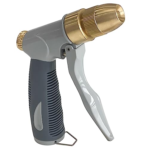 Sutekus Garden Hose Nozzle Sprayer High Pressure Hose Nozzle Heavy Duty Metal Handheld Water Nozzle with Flow Control for Watering Plants and Lawn, Washing Cars