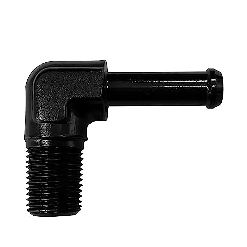 Sutekus 1/8" NPT Male to 1/4" Barb Fitting Adapter 90 Degree Aluminum Adapter Pipe Connector 1/8" NPT Male to 1/4" Barb Fitting Adapter Straight