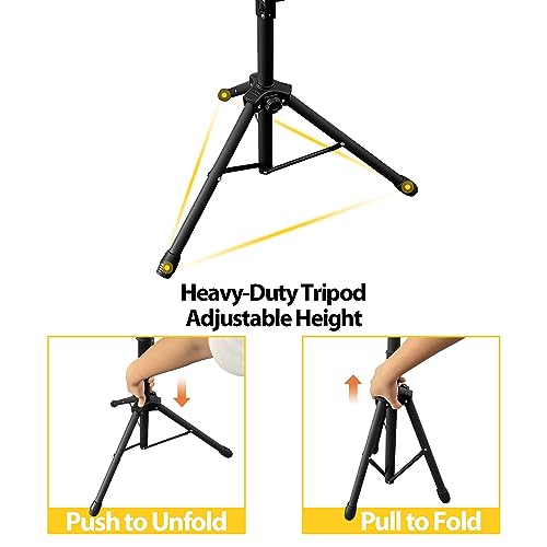 Sutekus Projector Stand Portable Projector Tripod with 180° Tilting Laptop Tripod Stand Adjustable From 22" to 90" with Phone Holder for Home Office Studio