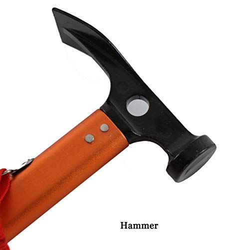Sutekus Peg Hammer Wedge Hammer Tent Hammer Camping Hammer Lightweight Aluminum Outdoor Mountaineering Travel Multifunction High Carbon Steel Aluminum Outdoor Mountaineering Tourism Camping