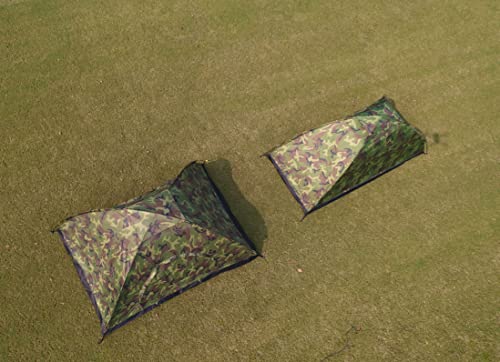 Sutekus Camping Tent Lightweight Backpacking Tent Camouflage Outdoor Equipment for Camping Hiking Biking Trip Upgraded Large Space