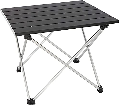 Sutekus Portable Camping Table Collapsible Aluminum Picnic Table Lightweight Side Table for Outdoor, Beach, BBQ, Picnic, RV, Backpacking, Medium