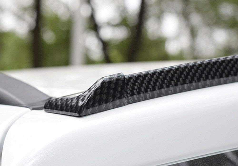 Sutekus Car Rear Spoiler Universal Carbon Fiber Trunk Spolier Lip Kit Anti-Collision Soft Rubber Strips Exterior Lip Spoiler 4.9FT