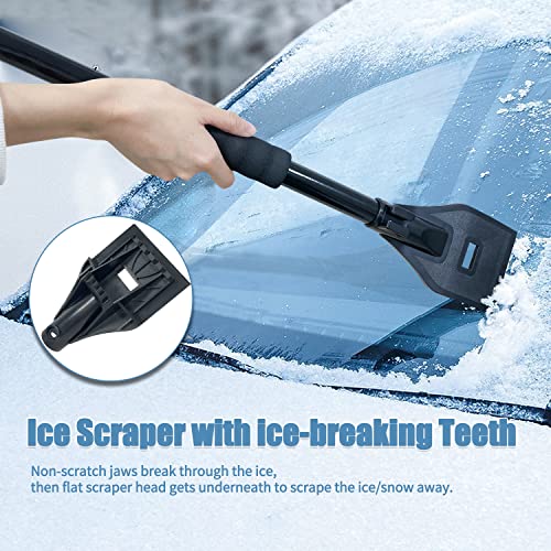 Sutekus Snow Brush Kit Includes Snow Shovel, Ice Scraper, Snow Brush and Car Windshield Snow Cover for Auto Cars SUV Trucks