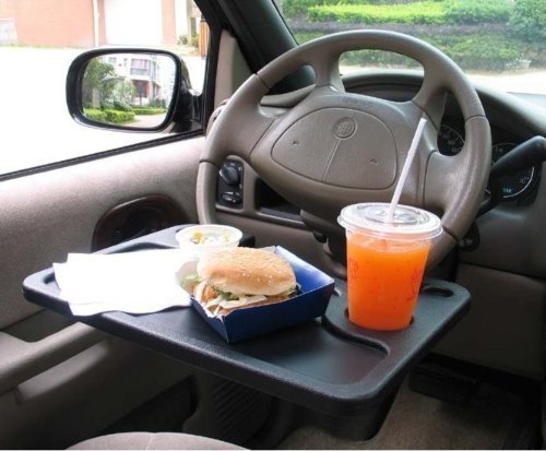 Sutekus Car Steering Wheel Desk Portable Double Sided Car Tray for Laptop Dining Food Drink Work Writing