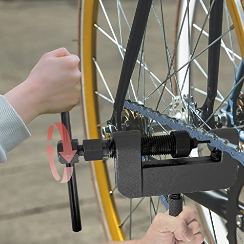 Sutekus Chain Breaker 13pcs Motorcycle Chain Tool with Carrying Case Chain Cutter and Riveter Chain Link Removal Tool for Dirt Bike ATV Motorcycle