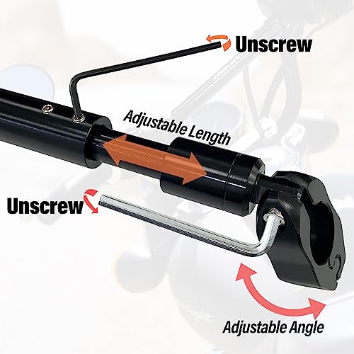 Sutekus Universal Adjustable Motorcycle Handlebar Brace with 7/8″(22mm) Clamp Diameter Aluminum Alloy Motorbike Balance Beam Handlebar Crossbar, Black