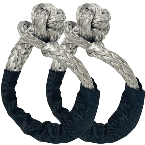 Sutekus Synthetic Soft Shackle Synthetic Road Recovery Rope Recovery Offroad Tow Shackles for UTV ATV SUV Trucks