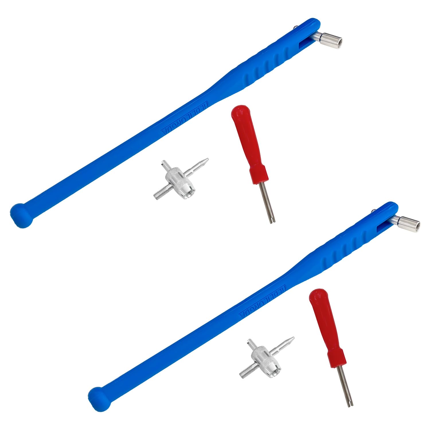 Sutekus Tire Valve Stem Puller/Installer Auto Tool Set Including No Scratch Valve Stem Puller & Installer, Valve Core Remover and 4-Way Valve Tool for Automobile Tire Stem Core Repair, 2Sets