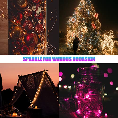 Sutekus Outdoor Fairy Lights with Remote and Timer, 16 Color Changing Waterproof LED Lights, Christmas Fairy String Lights Battery Operated for Party, Wedding, Dorm, Garden